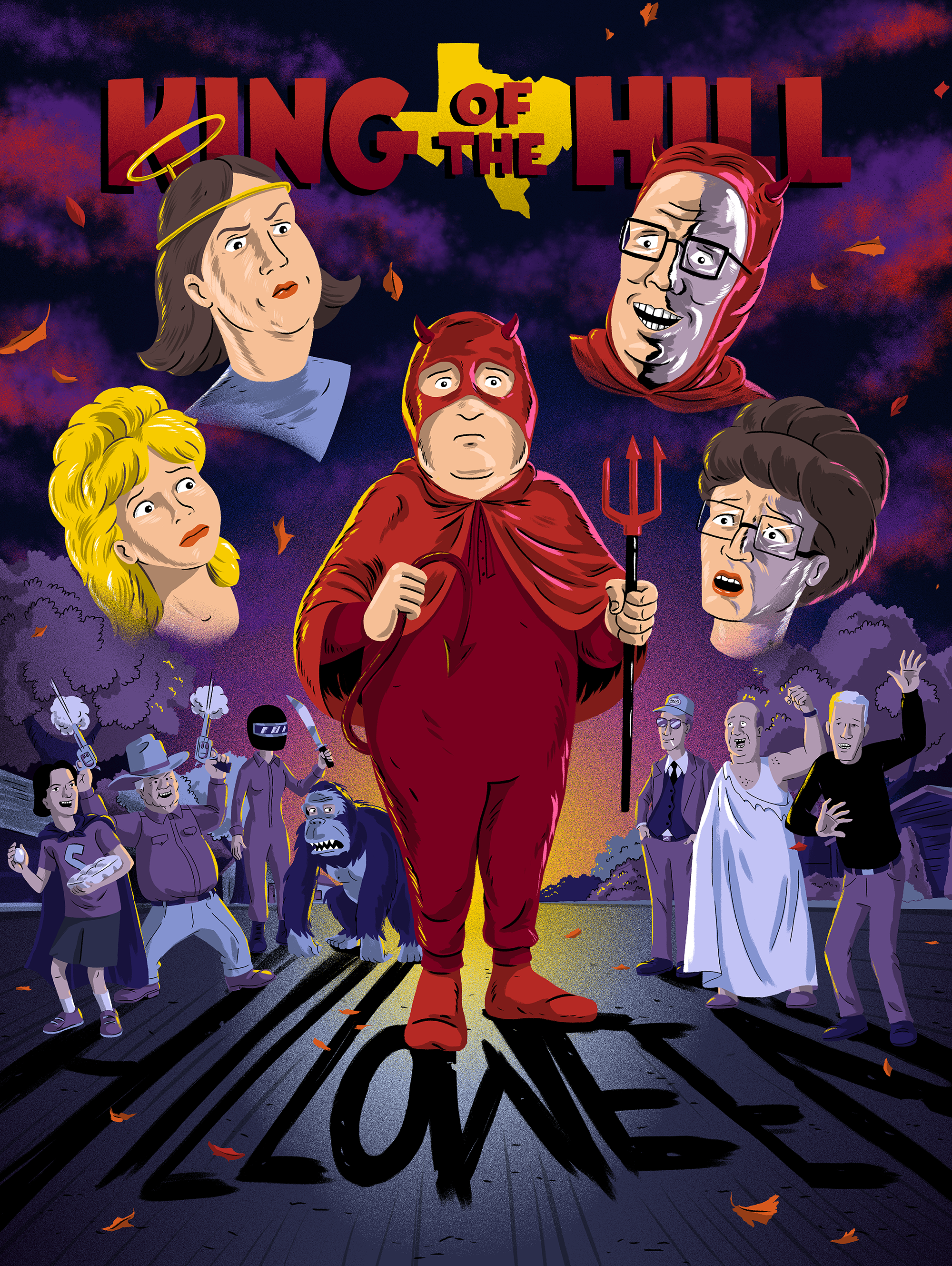 King of the Hill Hilloween Poster by Bill Galvan and JJ Harrison.